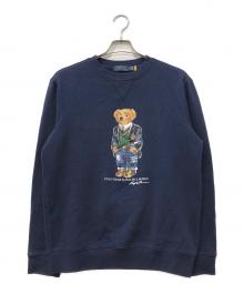 POLO RALPH LAUREN（ポロ・ラルフローレン）の古着「プリントスウェット」｜ネイビー