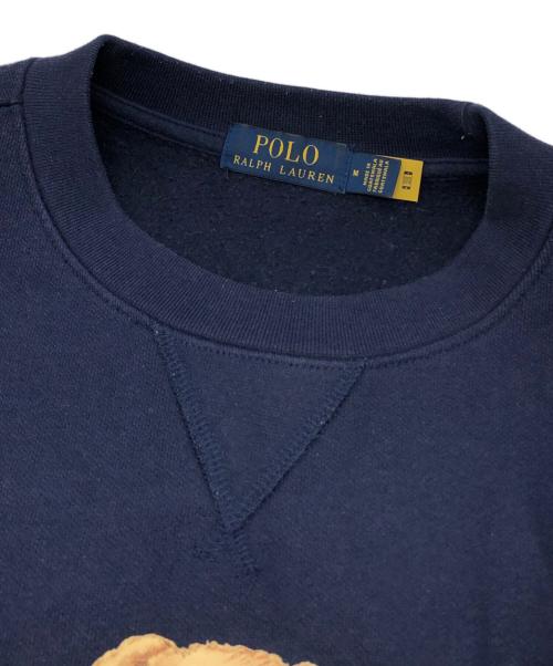 POLO RALPH LAUREN（ポロ・ラルフローレン）POLO RALPH LAUREN (ポロ・ラルフローレン) プリントスウェット ネイビー サイズ:Mの古着・服飾アイテム