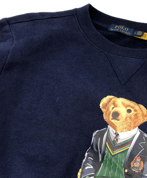 POLO RALPH LAUREN（ポロ・ラルフローレン）POLO RALPH LAUREN (ポロ・ラルフローレン) プリントスウェット ネイビー サイズ:Mの古着・服飾アイテム
