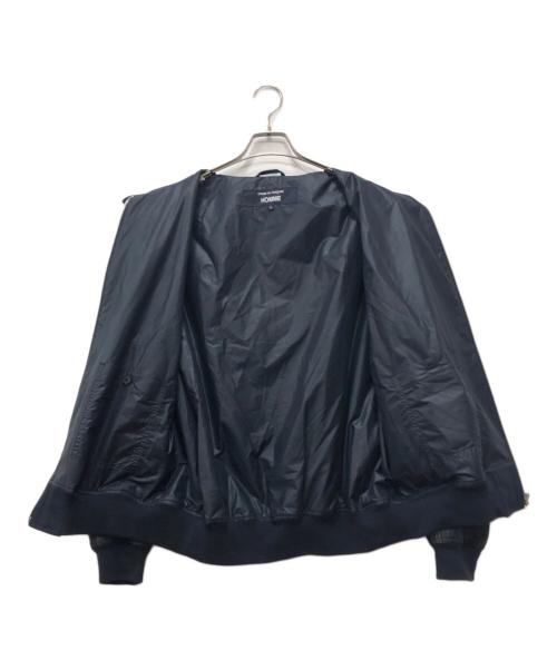 COMME des GARCONS HOMME（コムデギャルソン オム）COMME des GARCONS HOMME (コムデギャルソン オム) ポリエステルラミーウェザーチェックブルゾン ネイビー サイズ:Lの古着・服飾アイテム