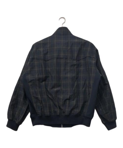 COMME des GARCONS HOMME（コムデギャルソン オム）COMME des GARCONS HOMME (コムデギャルソン オム) ポリエステルラミーウェザーチェックブルゾン ネイビー サイズ:Lの古着・服飾アイテム