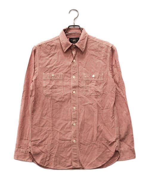 RRL（ダブルアールエル）RRL (ダブルアールエル) ギンガムチェックワークシャツ レッド サイズ:Ｓの古着・服飾アイテム