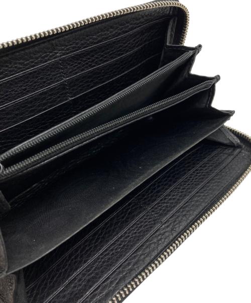 GUCCI（グッチ）GUCCI (グッチ) インターロッキングG ラウンドジップ長財布 ブラック サイズ:下記参照の古着・服飾アイテム