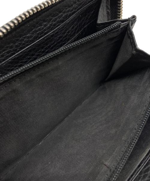 GUCCI（グッチ）GUCCI (グッチ) インターロッキングG ラウンドジップ長財布 ブラック サイズ:下記参照の古着・服飾アイテム
