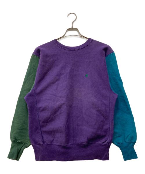 Champion（チャンピオン）Champion (チャンピオン) 90’S クレイジーパターンリバースウィーブスウェット パープル×グリーン サイズ:Lの古着・服飾アイテム