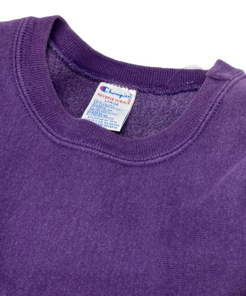 Champion（チャンピオン）Champion (チャンピオン) 90’S クレイジーパターンリバースウィーブスウェット パープル×グリーン サイズ:Lの古着・服飾アイテム