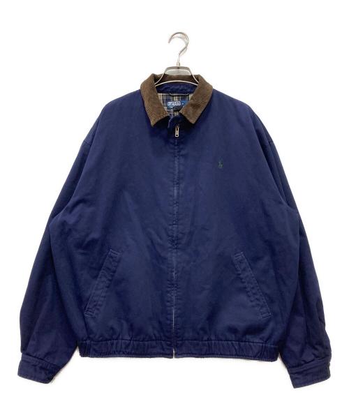POLO RALPH LAUREN（ポロ・ラルフローレン）POLO RALPH LAUREN (ポロ・ラルフローレン) 襟コーデュロイスイングトップ ネイビー サイズ:Lの古着・服飾アイテム
