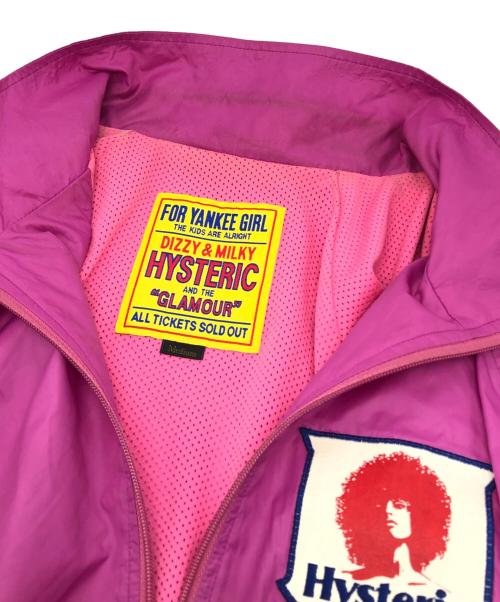Hysteric Glamour（ヒステリックグラマー）Hysteric Glamour (ヒステリックグラマー) GLAMOUR POWER ワッペン スタンドカラーブルゾン ピンク サイズ:Mの古着・服飾アイテム
