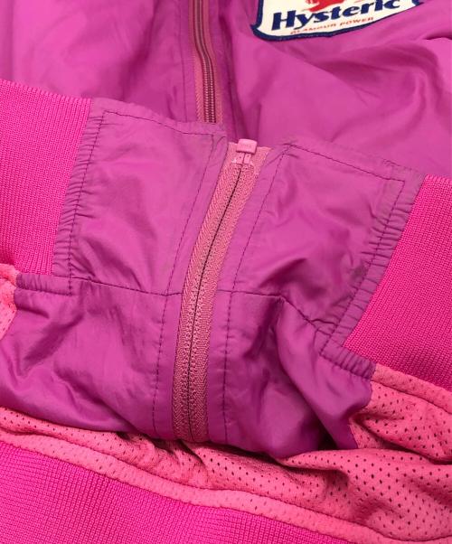 Hysteric Glamour（ヒステリックグラマー）Hysteric Glamour (ヒステリックグラマー) GLAMOUR POWER ワッペン スタンドカラーブルゾン ピンク サイズ:Mの古着・服飾アイテム