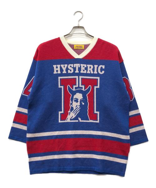 Hysteric Glamour（ヒステリックグラマー）Hysteric Glamour (ヒステリックグラマー) SPEAK NO EVILジャカード プルオーバー レッド サイズ:FREEの古着・服飾アイテム