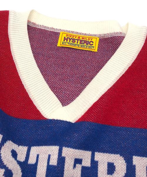 Hysteric Glamour（ヒステリックグラマー）Hysteric Glamour (ヒステリックグラマー) SPEAK NO EVILジャカード プルオーバー レッド サイズ:FREEの古着・服飾アイテム