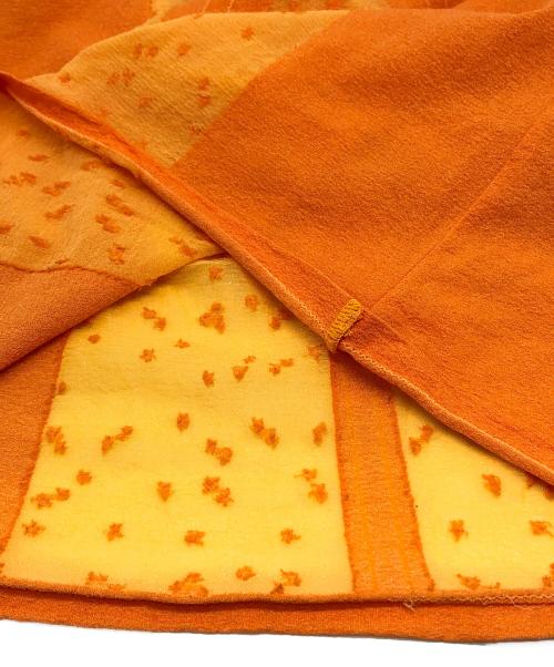 Mame Kurogouchi（マメクロゴウチ）mame kurogouchi (マメクロゴウチ) Osmanthus Motif Jacquard Sheer Knitted Top オレンジ サイズ:2 未使用品の古着・服飾アイテム
