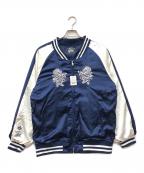 REFLEM×Dust Devilレフレム）の古着「コラボスカジャン」｜ネイビー×ホワイト