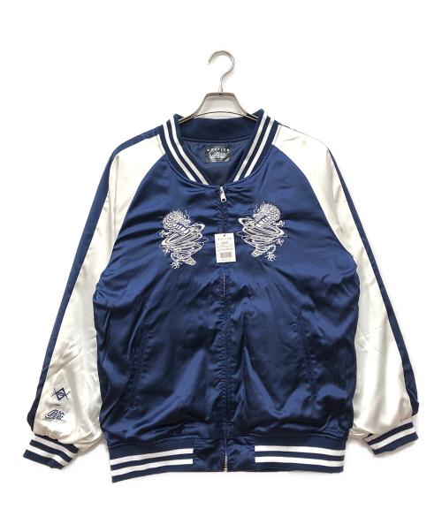 REFLEM（レフレム）REFLEM (レフレム) Dust Devil コラボスカジャン ネイビー×ホワイト サイズ:FREE 未使用品の古着・服飾アイテム