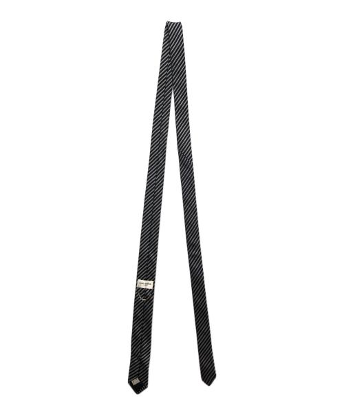 Saint Laurent Paris（サンローランパリ）Saint Laurent Paris (サンローランパリ) ストライプナロータイ ブラック サイズ:下記参照の古着・服飾アイテム