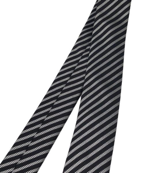 Saint Laurent Paris（サンローランパリ）Saint Laurent Paris (サンローランパリ) ストライプナロータイ ブラック サイズ:下記参照の古着・服飾アイテム