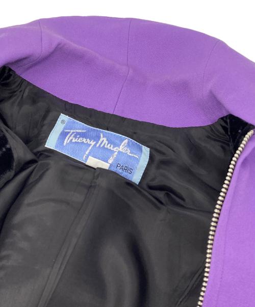 Thierry Mugler（ティエリーミュグレ）Thierry Mugler (ティエリーミュグレ) 変形ジャケット パープル サイズ:7の古着・服飾アイテム