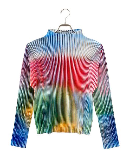 ISSEY MIYAKE（イッセイミヤケ）ISSEY MIYAKE (イッセイミヤケ) OBSCURE PLEATS プリーツカットソー マルチカラー サイズ:2の古着・服飾アイテム