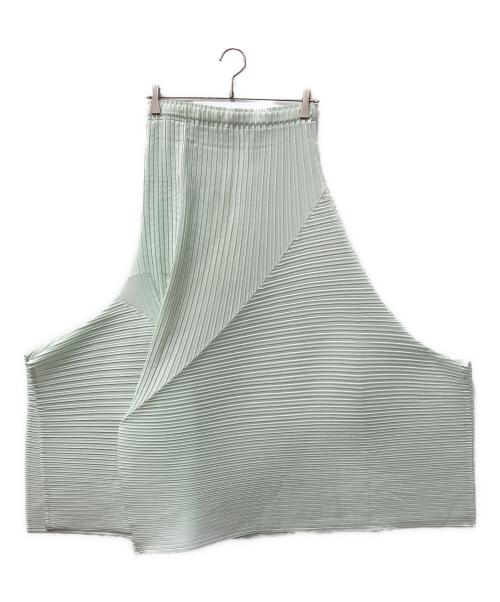 ISSEY MIYAKE（イッセイミヤケ）ISSEY MIYAKE (イッセイミヤケ) FOLD プリーツスカート グリーン サイズ:２の古着・服飾アイテム