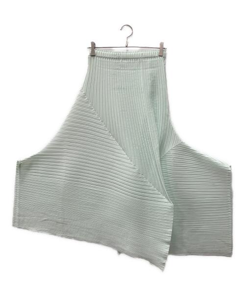 ISSEY MIYAKE（イッセイミヤケ）ISSEY MIYAKE (イッセイミヤケ) FOLD プリーツスカート グリーン サイズ:２の古着・服飾アイテム