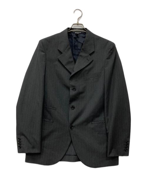 COMME des GARCONS HOMME DEUX（コムデギャルソン オム ドゥ）COMME des GARCONS HOMME DEUX (コムデギャルソン オム ドゥ) ストライプジャケット グレー サイズ:Lの古着・服飾アイテム