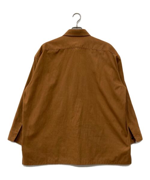 RAKINES（ラキネス）RAKINES (ラキネス) Micro light suedeポリエステル長袖シャツ ブラウン サイズ:2の古着・服飾アイテム