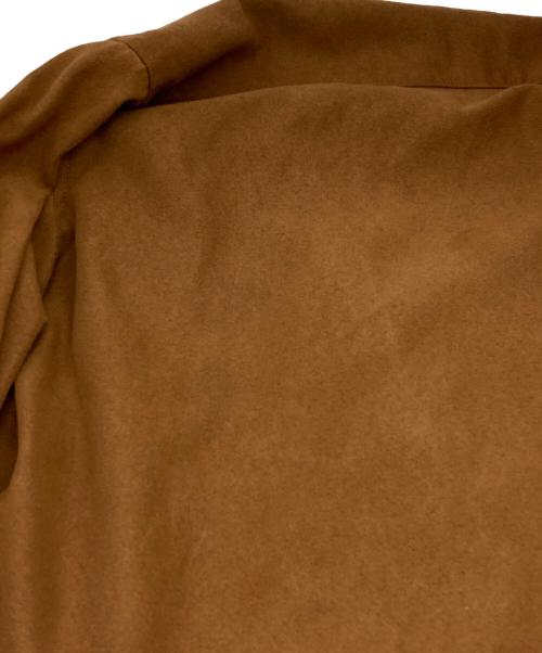 RAKINES（ラキネス）RAKINES (ラキネス) Micro light suedeポリエステル長袖シャツ ブラウン サイズ:2の古着・服飾アイテム