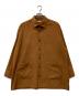 RAKINES（ラキネス）の古着「Micro light suedeポリエステル長袖シャツ」｜ブラウン