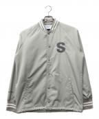 stussy×Championステューシー×チャンピオン）の古着「ヴァーシティーコーチジャケット3」｜グレー