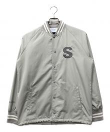 stussy×Champion（ステューシー×チャンピオン）の古着「ヴァーシティーコーチジャケット3」｜グレー