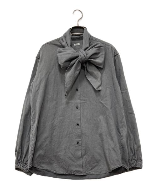 BRILL（ブリル）BRILL (ブリル) ボウタイデニムブラウス グレー サイズ:Fの古着・服飾アイテム
