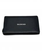 BALENCIAGAバレンシアガ）の古着「ロゴラウンドジップロングウォレット」｜ブラック