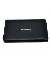 BALENCIAGA（バレンシアガ）の古着「ロゴラウンドジップロングウォレット」｜ブラック