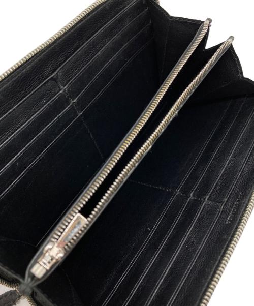 BALENCIAGA（バレンシアガ）BALENCIAGA (バレンシアガ) ロゴラウンドジップロングウォレット ブラック サイズ:下記参照の古着・服飾アイテム