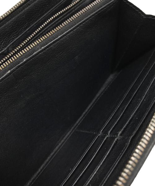 BALENCIAGA（バレンシアガ）BALENCIAGA (バレンシアガ) ロゴラウンドジップロングウォレット ブラック サイズ:下記参照の古着・服飾アイテム