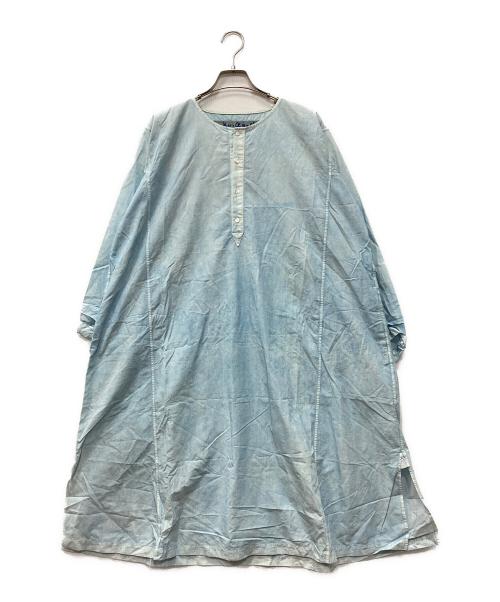 45rpm（45アールピーエム）45rpm (45アールピーエム) Ku・Ra・Si 染め加工ワンピース ブルーの古着・服飾アイテム