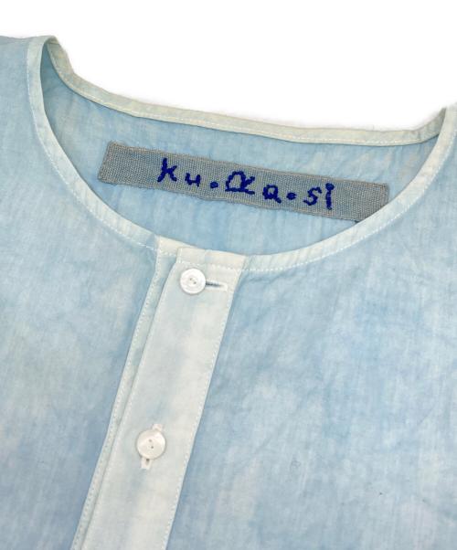 45rpm（45アールピーエム）45rpm (45アールピーエム) Ku・Ra・Si 染め加工ワンピース ブルーの古着・服飾アイテム