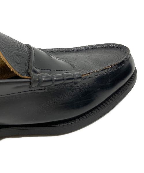 The Kenford Fineshoes（ケンフォードファインシューズ）THE KENFORD FINESHOES (ケンフォードファインシューズ) ペイズリーエンボスコンビローファー ブラック サイズ:27 1/2の古着・服飾アイテム