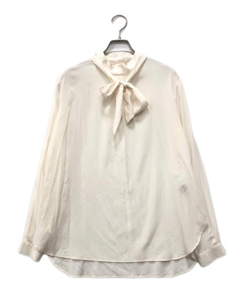 SOEJU（ソージュ）SOEJU (ソージュ) シルクストレッチボウタイブラウス ホワイト サイズ:下記参照の古着・服飾アイテム