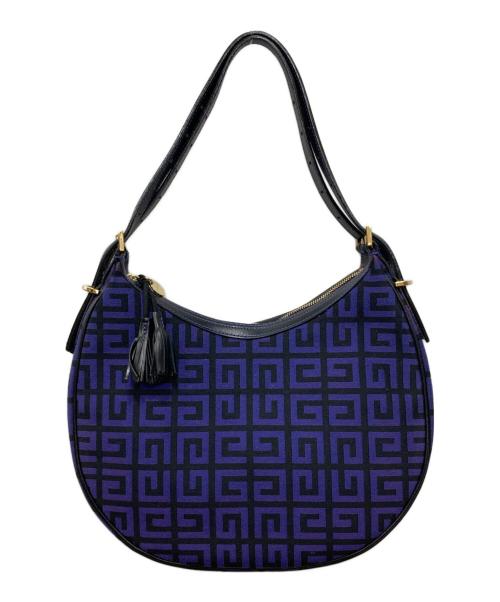 GIVENCHY（ジバンシィ）GIVENCHY (ジバンシィ) 4Gロゴ タッセルショルダーバッグ パープル×ブラック サイズ:下記参照の古着・服飾アイテム