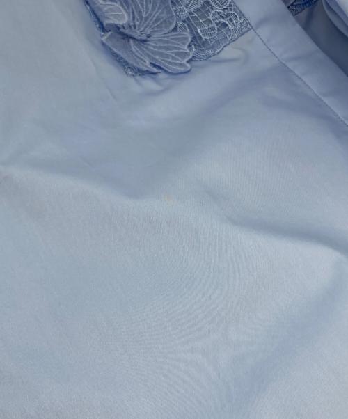 ANAYI（アナイ）ANAYI (アナイ) コンパクトコットン刺繍シャツ ブルー サイズ:38の古着・服飾アイテム