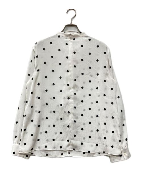 theory luxe（セオリーリュクス）theory luxe (セオリーリュクス) ドット柄ボウタイブラウス ホワイト×ブラック サイズ:40の古着・服飾アイテム
