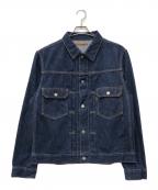 SCYEBASICSサイベーシックス）の古着「Pivot Sleeve Trucker Jacket」｜インディゴ