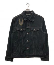 HARLEY-DAVIDSON（ハーレーダビッドソン）の古着「イーグルワッペンデニムジャケット」｜ブラック