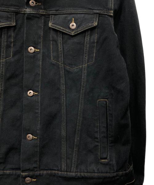 HARLEY-DAVIDSON（ハーレーダビッドソン）HARLEY-DAVIDSON (ハーレーダビッドソン) イーグルワッペンデニムジャケット ブラック サイズ:Lの古着・服飾アイテム
