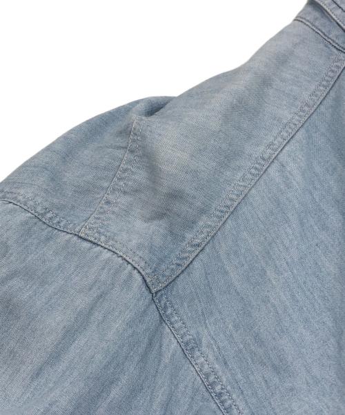 CIOTA（シオタ）CIOTA (シオタ) スビンコットン シャンブレー ミリタリーシャツ スカイブルー サイズ:6の古着・服飾アイテム