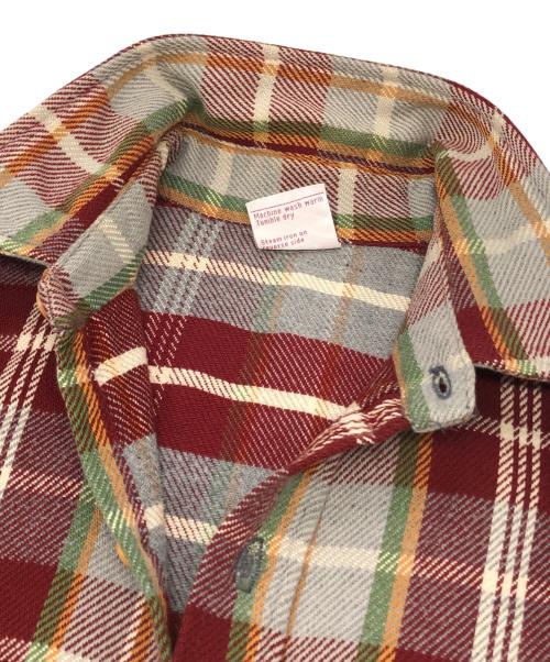 big mac（ビッグマック）BIG MAC (ビッグマック) 70’S チェックネルシャツ レッド×グレー サイズ:Lの古着・服飾アイテム