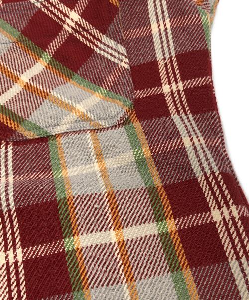 big mac（ビッグマック）BIG MAC (ビッグマック) 70’S チェックネルシャツ レッド×グレー サイズ:Lの古着・服飾アイテム