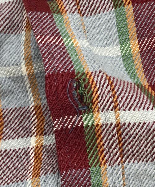 big mac（ビッグマック）BIG MAC (ビッグマック) 70’S チェックネルシャツ レッド×グレー サイズ:Lの古着・服飾アイテム