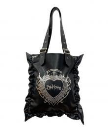 DimMoire（ディムモアール）の古着「heartcore フリルトートバッグ」｜ブラック